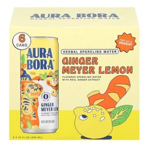 AURA BORA: Ginger Meyer Lemon Sparkling Water, 72 fl oz
