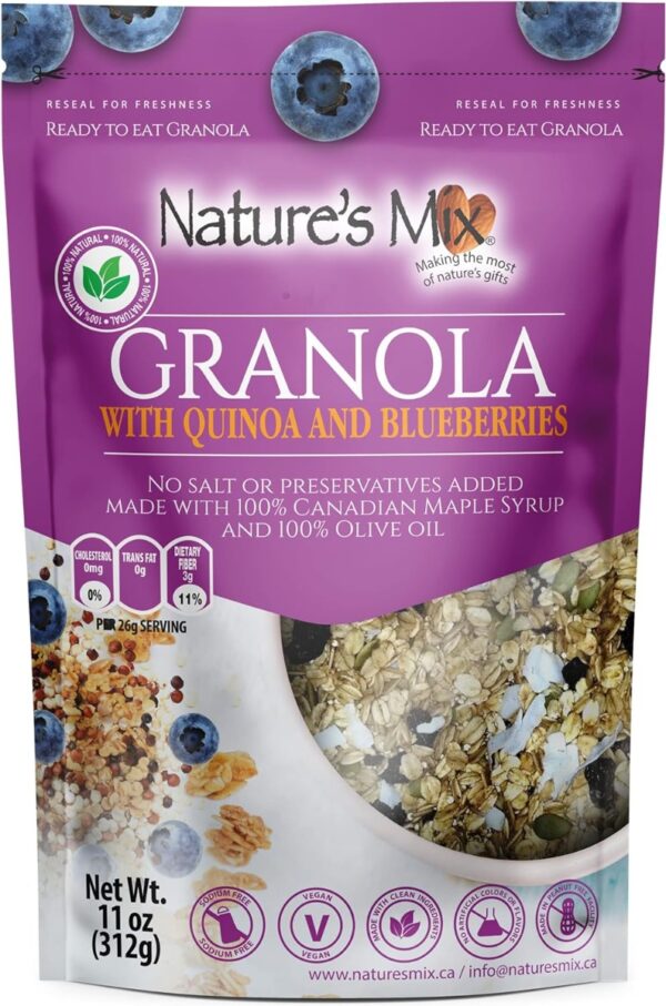 NATURES MIX: Granola Superfood with Quinoa and Blueberries, 11 oz