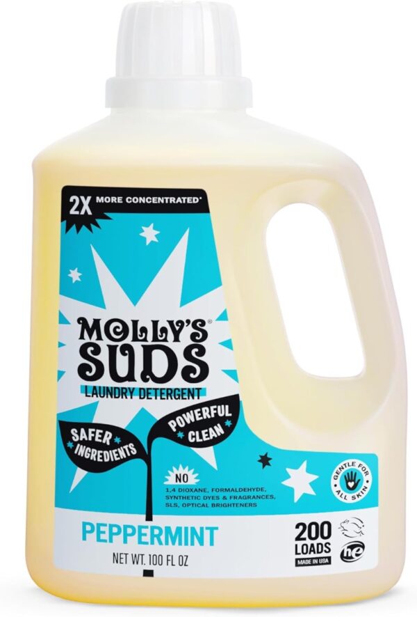 MOLLY SUDS: Peppermint Liquid Laundry Detergent, 52 fl oz