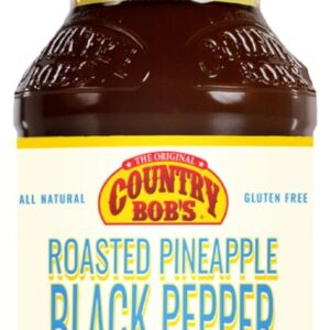 COUNTRY BOBS: Roasted Pineapple Black Pepper Wing Sauce, 18 oz