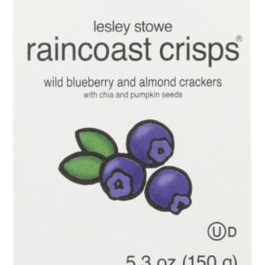 LESLEY STOWE: Wild Blueberry and Almond Crackers, 5.3 oz