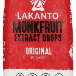 LAKANTO: Liquid Monk Fruit Sweetener Extract Drops Original, 1.76 oz