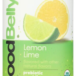 GOOD BELLY: Lemon Lime Prebiotic Sparkling Water, 12 fl oz