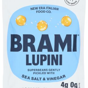 BRAMI LUPINI SNACK: Sea Salt and Vinegar Lupini Beans, 5.3 oz