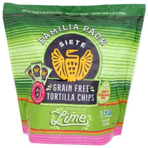 SIETE: Lime Grain Free Tortilla Chips 6Pack, 6 oz