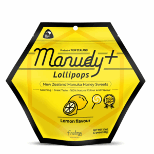 MANUDY: Manuka Honey Sweets Lollipops Lemon Flavour, 1 bg