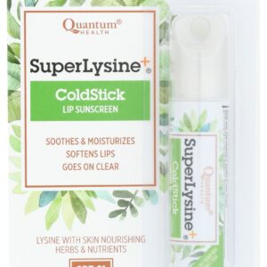 QUANTUM: SuperLysine Coldstick Lip Balm Unflavored, 0.18 oz
