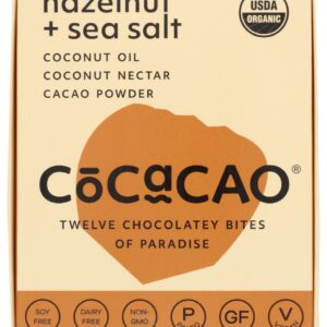 COCACAO: Bar Hazelnut Sea Salt, 2.1 oz