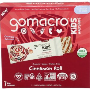 GOMACRO: Bar Cinnamon Roll, 6.3 oz