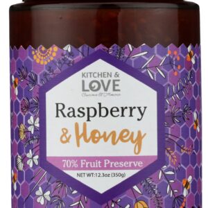 KITCHEN AND LOVE: Preserve Raspberry Honey, 12.3 oz