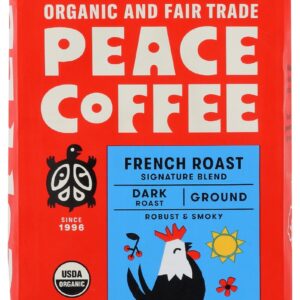 PEACE COFFEE: Coffee Ground French Roas, 12 oz
