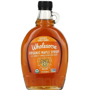 WHOLESOME: Organic Maple Syrup Amber, 12 fo