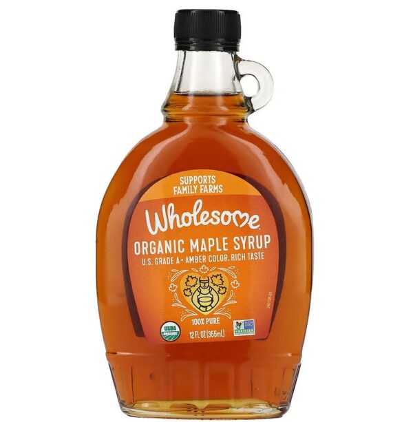 WHOLESOME: Organic Maple Syrup Amber, 12 fl oz