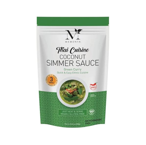 MEMENTA: Green Curry Coconut Simmer Sauce, 8.82 oz