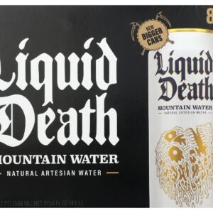 LIQUID DEATH: Mountain Water 8Pk, 153.6 fl oz