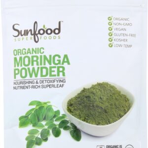 SUNFOOD SUPERFOODS: Moringa Leaf Powder Organic, 8 oz