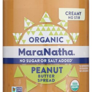 MARANATHA: Organic No Sugar or Salt Added No Stir Creamy Peanut Butter, 16 oz