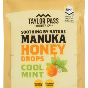 TAYLOR PASS HONEY: Manuka Honey Drops Cool Mint, 3.52 oz