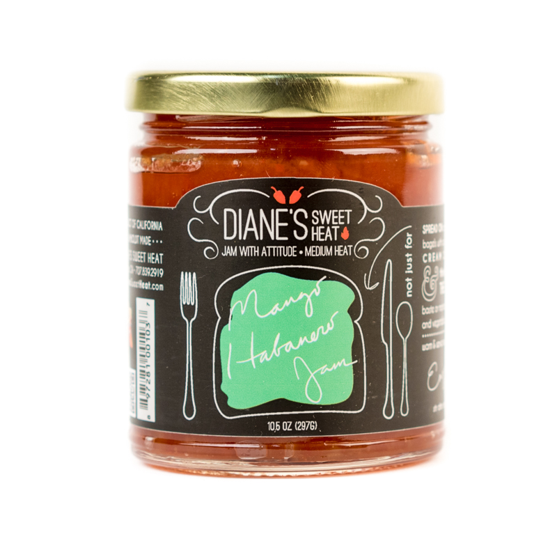 DIANES SWEET HEAT: Mango Habanero Jam, 10.5 oz