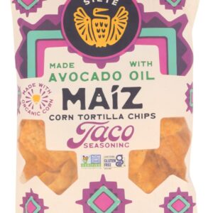 SIETE: Maiz Taco Seasoning Corn Tortilla Chips, 7.5 oz