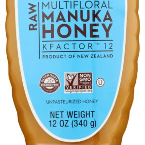 WEDDERSPOON: Raw Multifloral Manuka Honey KFactor 12, 12 oz