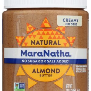 MARANATHA: No Sugar Or Salt Added Creamy Almond Butter, 12 oz