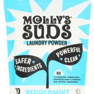 MOLLYS SUDS: Original Laundry Detergent Powder Peppermint 70 Loads, 47 oz