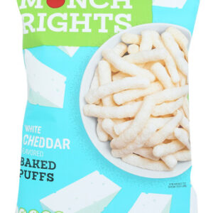 MUNCH RIGHTS: White Cheddar Baked Puffs, 5.5 oz