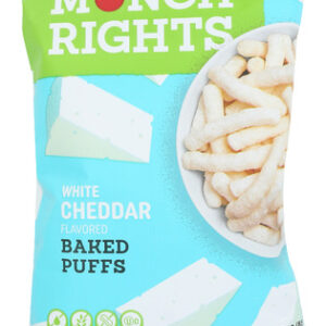 MUNCH RIGHTS: White Cheddar Baked Puffs, 3 oz