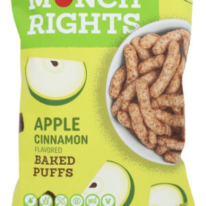 MUNCH RIGHTS: Apple Cinnamon Baked Puffs, 3 oz