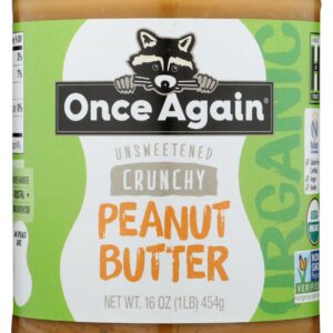 ONCE AGAIN: Crunchy Organic Peanut Butter Lightly Salted, 16 oz