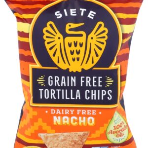 SIETE: Nacho Grain Free Tortilla Chips, 1 oz