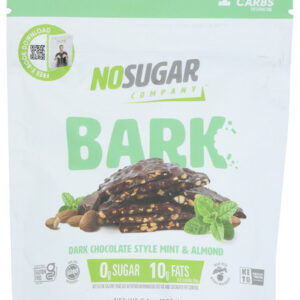 NO SUGAR COMPANY: Dark Chocolate Mint Almonds Bark, 200 gm