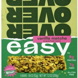 OVER EASY: Vanilla Matcha Breakfast Bars 4 Count, 7.2 oz