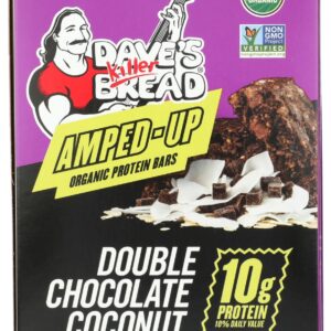 DAVES KILLER BREAD: Amped Up Double Chocolate Coconut Organic Protein Bars, 7.6 oz