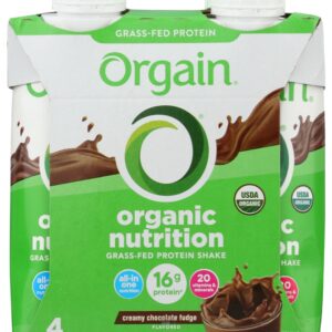 ORGAIN: Organic Nutrition Shake Creamy Chocolate Fudge 4Pk, 44 fo
