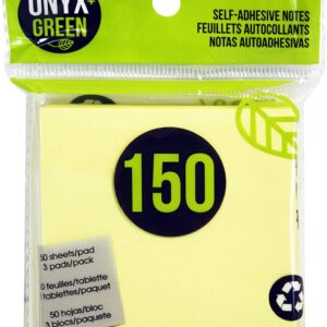 ONYX & GREEN: Sticky Note Yellow, 150 pc