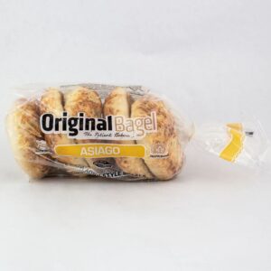 ORIGINAL BAGEL: Bagel Asiago Unsliced 5ct, 21.25 oz