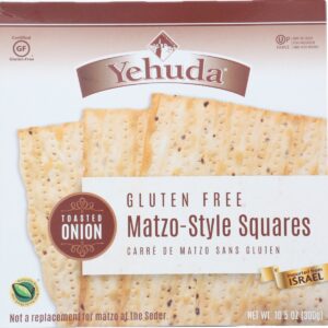 YEHUDA: Gluten Free Matzo Style Squares Toasted Onion, 10.5 oz