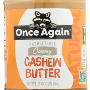 ONCE AGAIN: Natural Cashew Butter, 16 oz