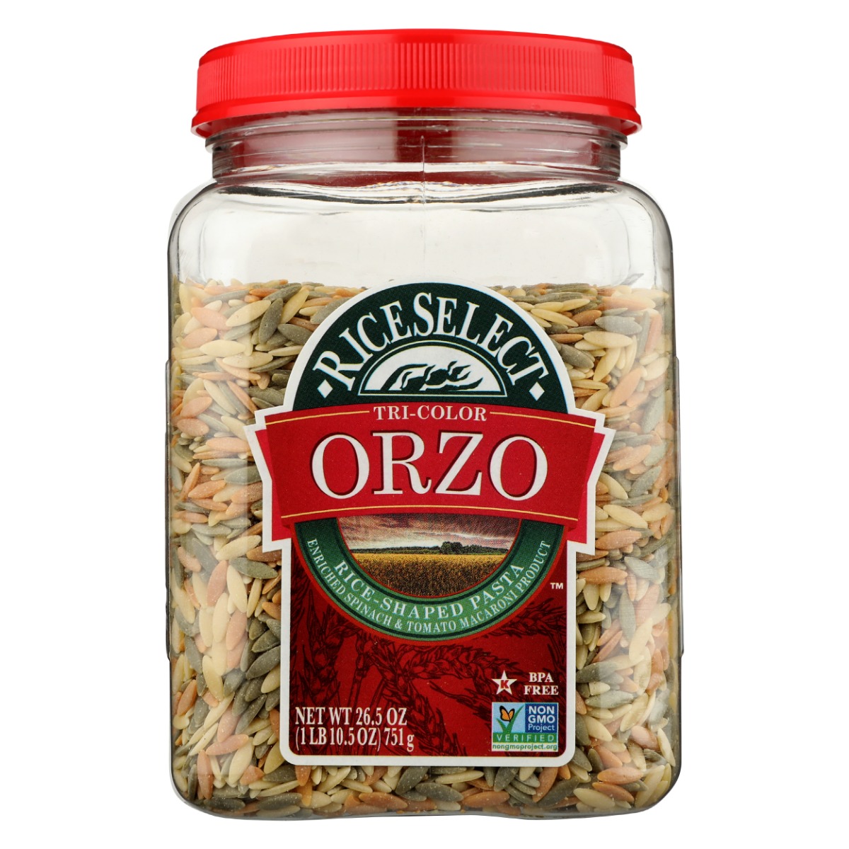 RICESELECT: Tri Color Orzo, 26.5 oz