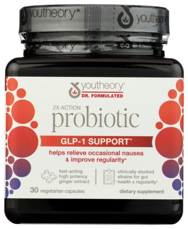 YOUTHEORY: GLP 1 Support 2x Action Probiotic, 30 cp