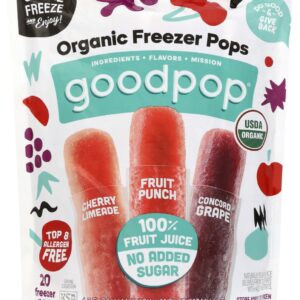 GOODPOPS: Organic Freezer Pops 20Count, 30 fl oz
