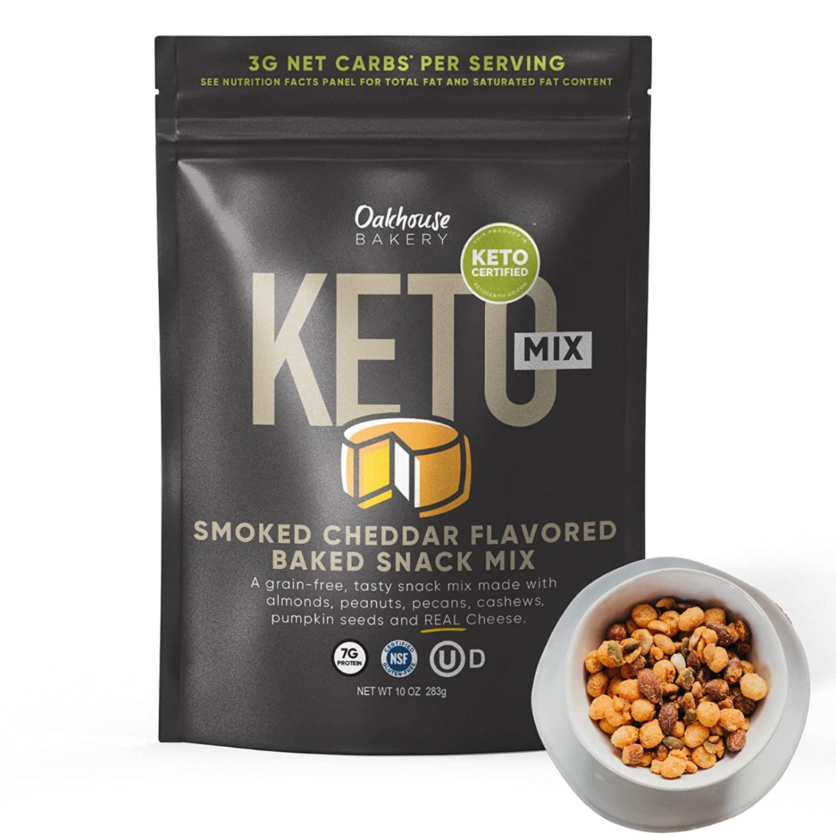 OAKHOUSE BAKERY: Smoked Cheddar Baked Snack Mix, 10 oz