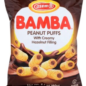 OSEM: Bamba Peanut Puffs With Creamy Hazelnut Filling, 2.1 oz