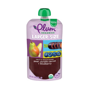 PLUM ORGANICS: Larger Size Pear Purple Carrot Blueberry, 7.5 oz