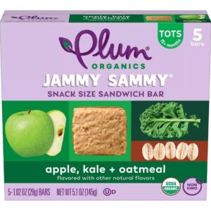 PLUM ORGANICS: Jammy Sammy Apple Kale Bars, 5.1 oz