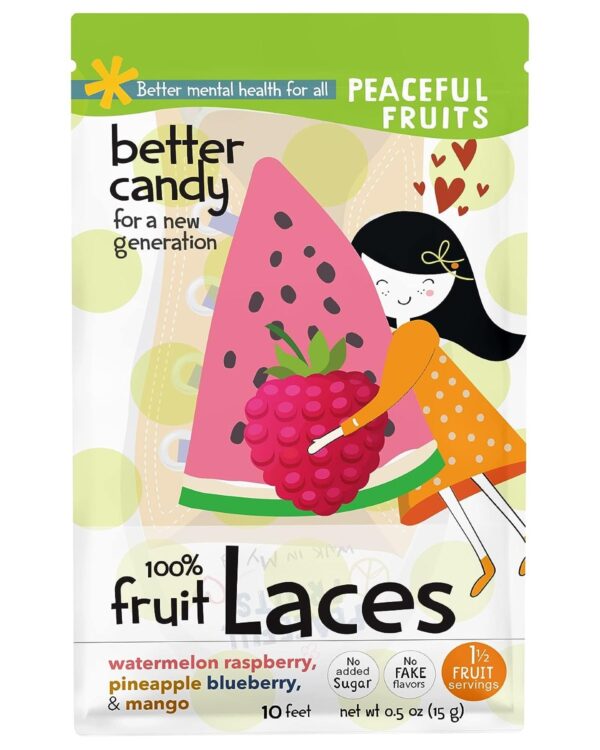 PEACEFUL FRUITS: Fruit Candy Laces, 0.5 oz