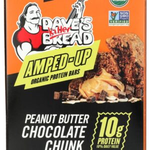 DAVES KILLER BREAD: Amped Up Peanut Butter Chocolate Chunk Organic Protein Bars, 7.6 oz
