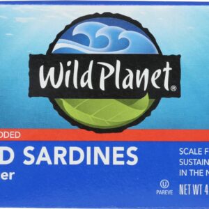 WILD PLANET: Wild Sardines In Water No Salt Added, 4.4 oz